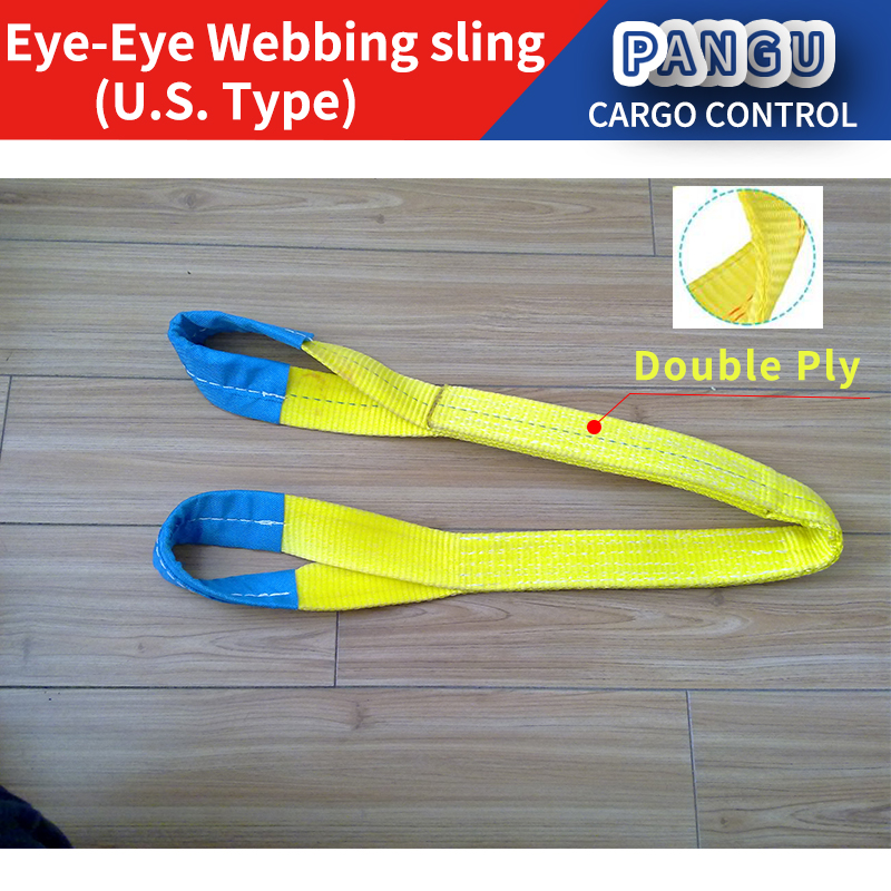 OEM US Nylon Web Sling Heavy Polyester Synthetic Lifting Sling 1 -4Ply SF 5:1 Tree Saver Winch Strap WSTDA AWRF