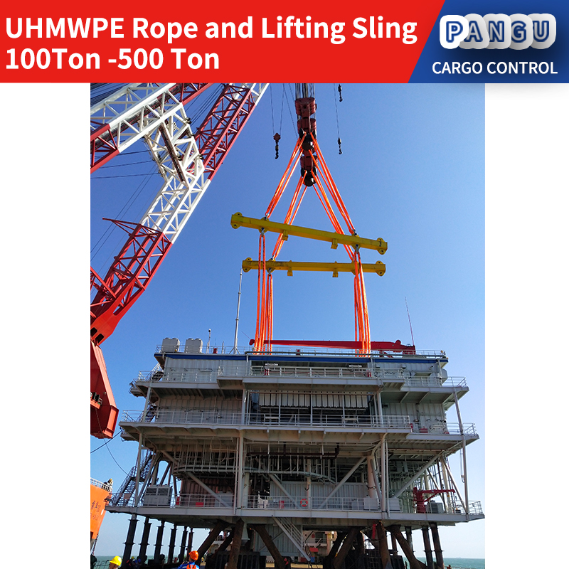 UHMWPE-Marineseil Hochleistungs-Rundhebeschlinge100T-500T Für Shipps Drehmomentfreies 8-Strang- und 12-Strang-einzelnes geflochtenes Seil