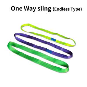 OEM One-Way Sling Endless Lifting Sling Endless Webbing Sling Auge an Auge Single Eye One Way Web Sling Steel Tube Pipe Line Sling 