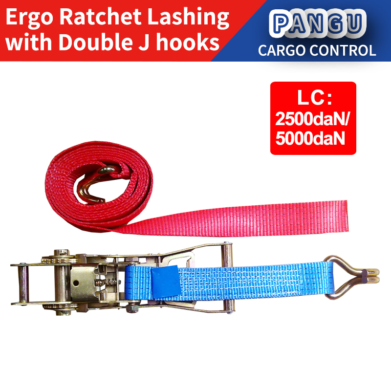 OEM Ratchet Lashing Ergo Cargo Lashing Straps Restraints Container Ratschengurte Truck Ratchet Zurrgurte EN-12195